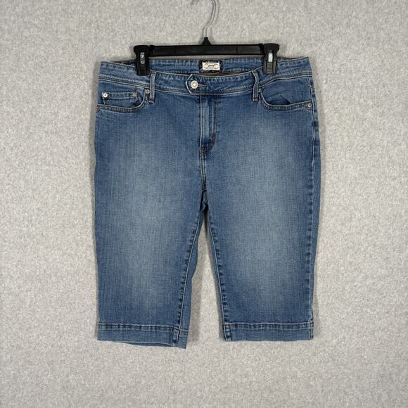 Levis 515 Bermuda Shorts 14P Capri Stretch Pocket Flap Faded Granny‎ 14 Inseam - Picture 2 of 12
